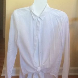 White long sleeve button down